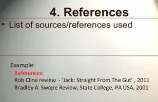 writing references