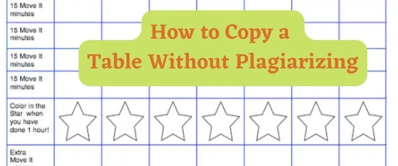 How to Copy a Table Without Plagiarism