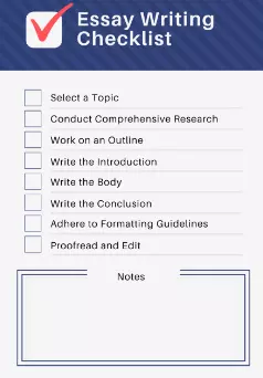 essay writing checklist