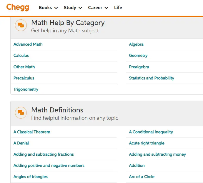 chegg math help
