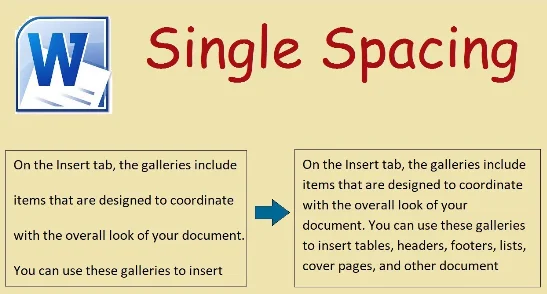 example of single spacing